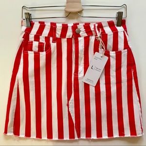 NWT Striped Mini Skirt